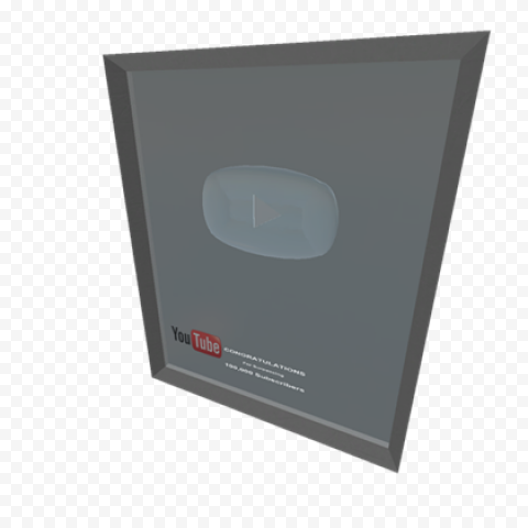 YOUTUBE Silver Play Button PNG File