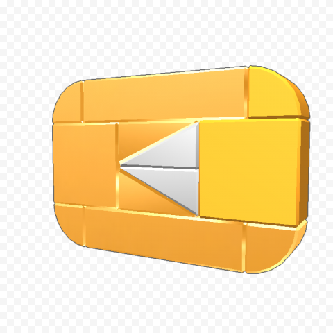 YOUTUBE Gold Play Button Transparent Background