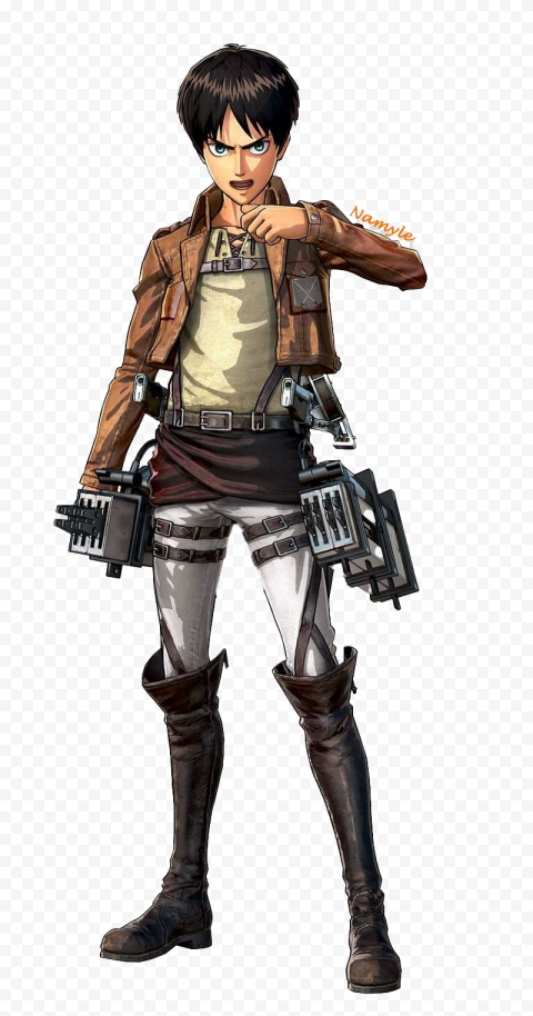 character Eren Jaeger PNG Transparent Picture
