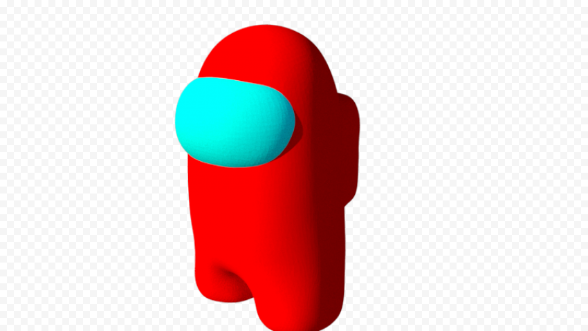 Render Red Among Us Character PNG