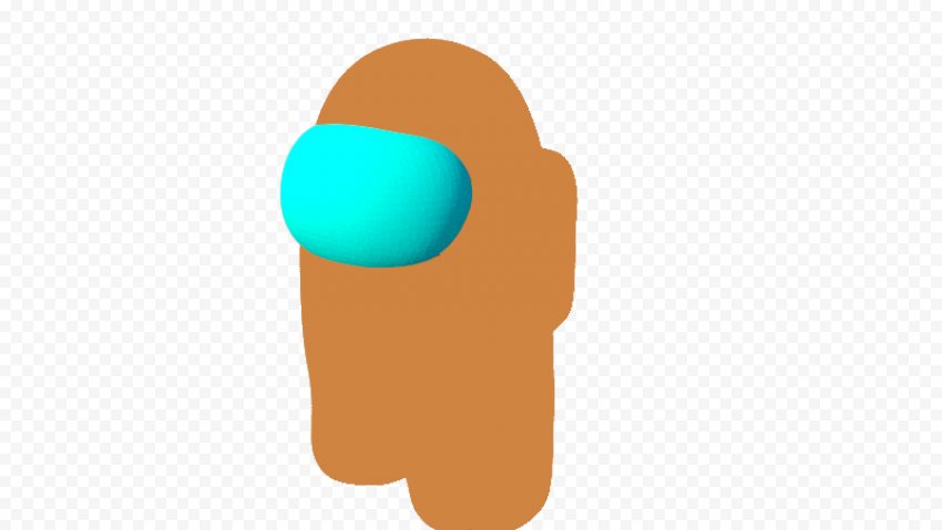 Render brown Among Us Character PNG