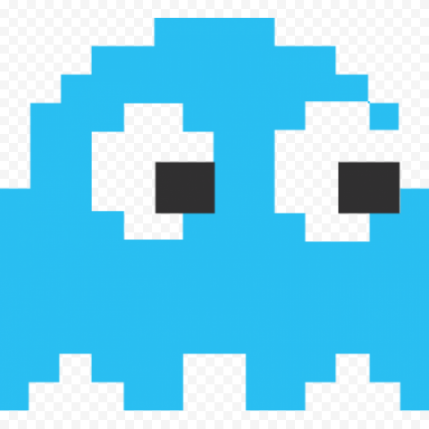 blue pacman square ghosts ms free clipart hq