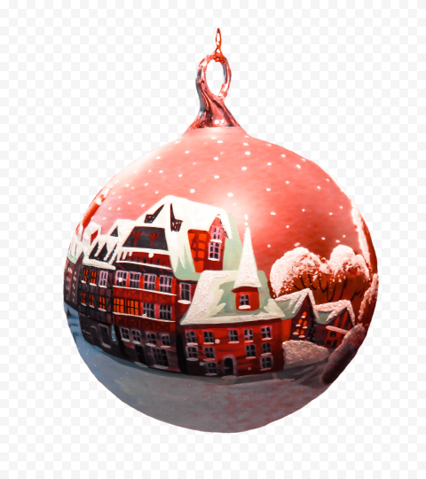 Christmas Bauble Houses Drawing