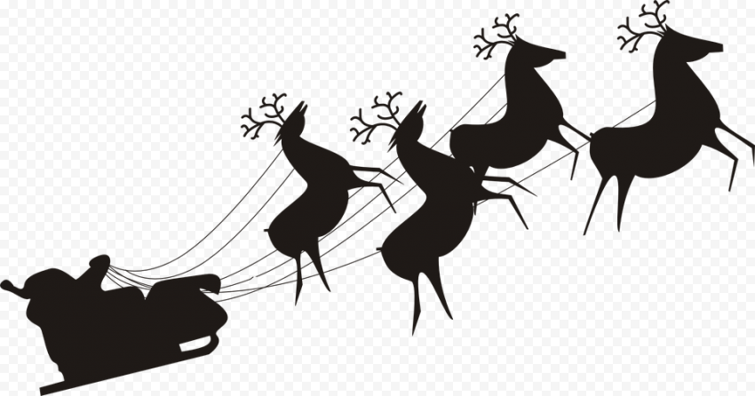 Santa Claus Sleigh Taking Off