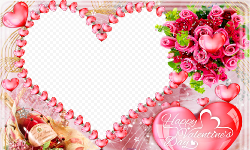 Heart Valentine Frame PNG Pic