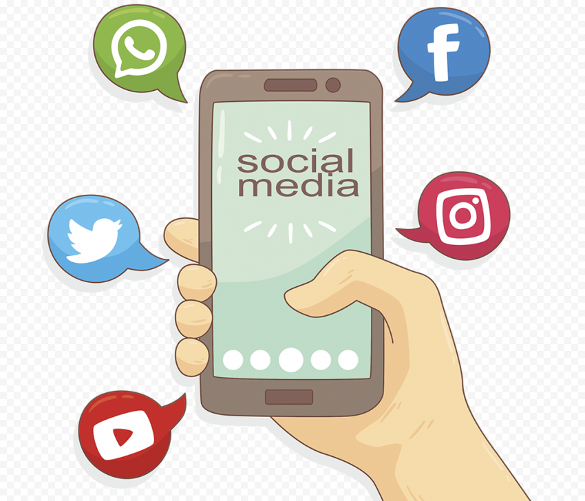 Social media marketing Mass media Social network, social media, gadget, text, hand 