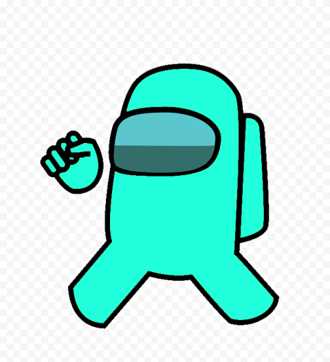 Free Light Blue Among Us Vector Character PNG 