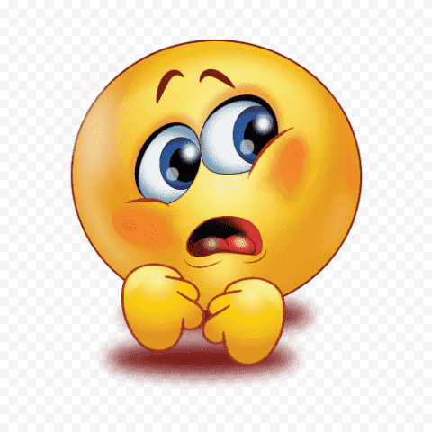 Gradient Scared Emoji PNG Pic