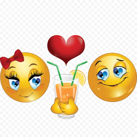 Love Emoji Background PNG