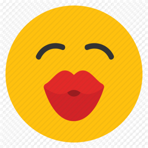 Kiss Smiley PNG Transparent Image