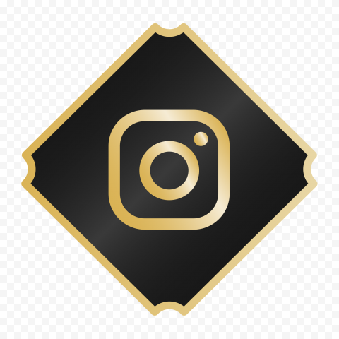 Png image Luxury Black & Gold Instagram Logo Icon