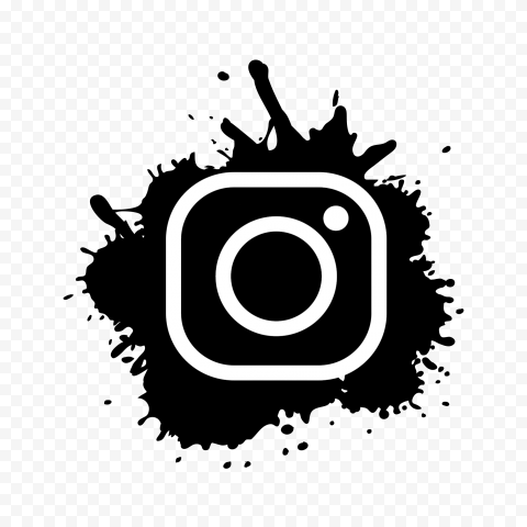 Png image Withe Instagram Logo In Black Brush Stroke Icon