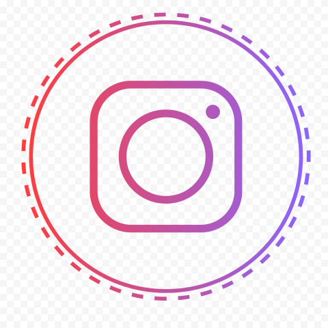 Png image Round Instagram Logo Icon Dotted Border 
