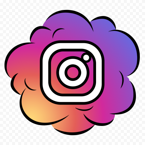 Png image Vector Cloud Shape Comic Style Instagram Icon 