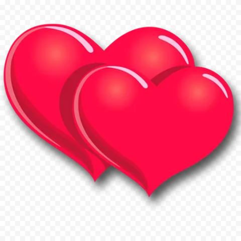 Two Hearts PNG Picture
