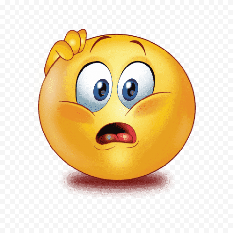 Confused Emoji Transparent Background