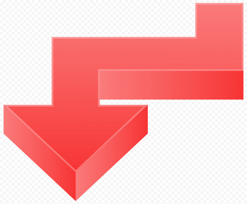 3D Red Graphic Illustrator Arrow Point Down   6029x4984