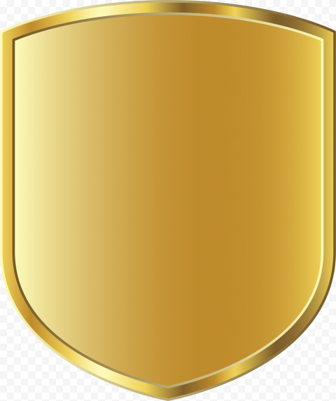 Badge, Golden shining shield, template, angle