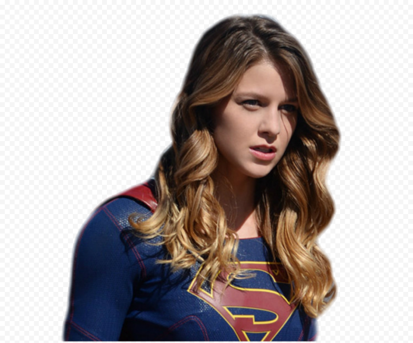 Bueatiful supergirl transparent background