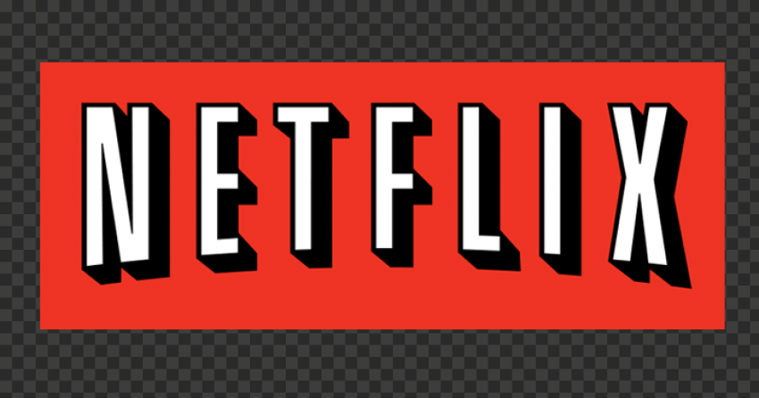 Red Rectangle Contains White Netflix Logo Text Free download