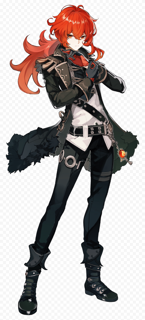 genshin impact diluc transparent, image for free 
