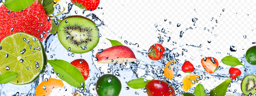 fruit water splash png image