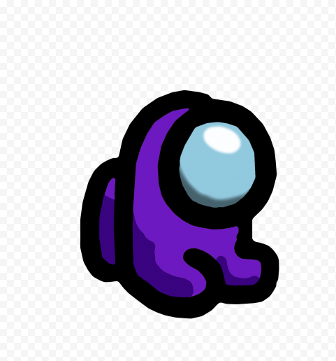 among us purple sitting png