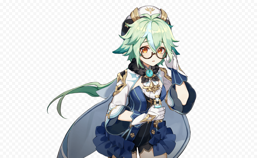 no background genshin impact character sucrose