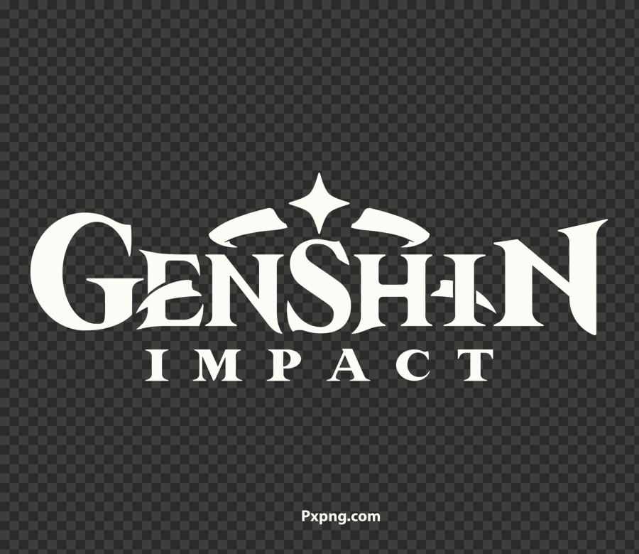 PNG White Genshin Impact Game Logo No background
