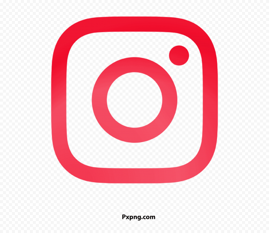 HD Red instagram icon Background Transparent