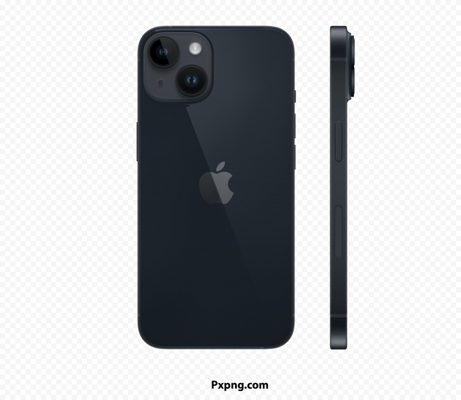 HD iPhone 14 black Transparent background PNG