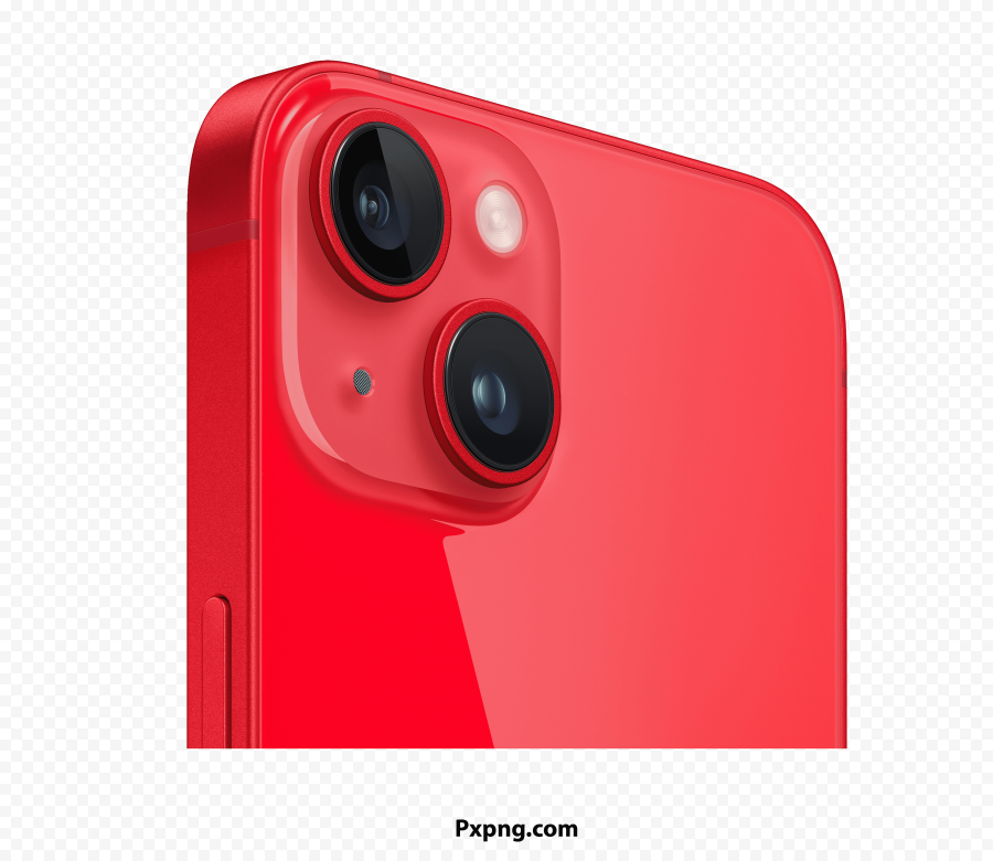 Apple HD Camera iPhone 14 Plus  Red No Background PNG FILE