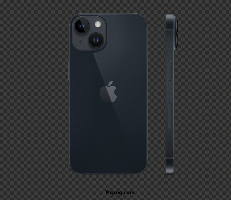 HD Apple iPhone 14 Plus black Transparent background PNG