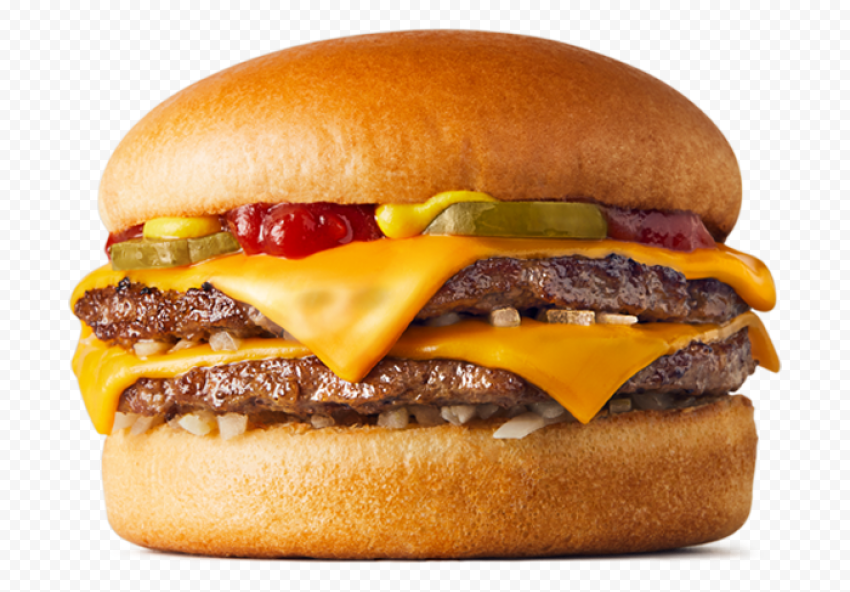 Double Cheese Burger PNG Transparent Image