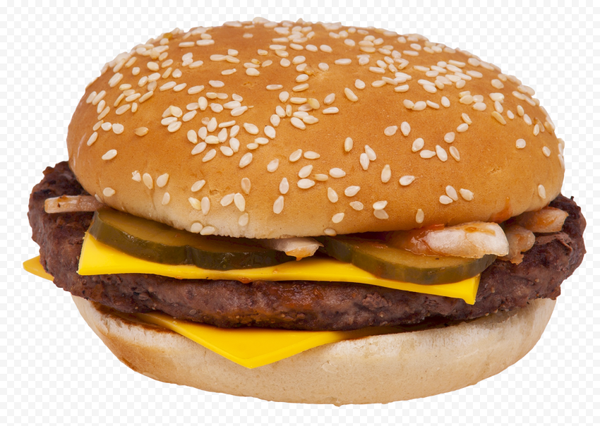 Double Cheese Burger Transparent PNG file