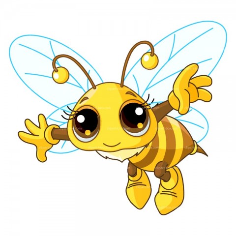 Bee Cliparts png cute position
