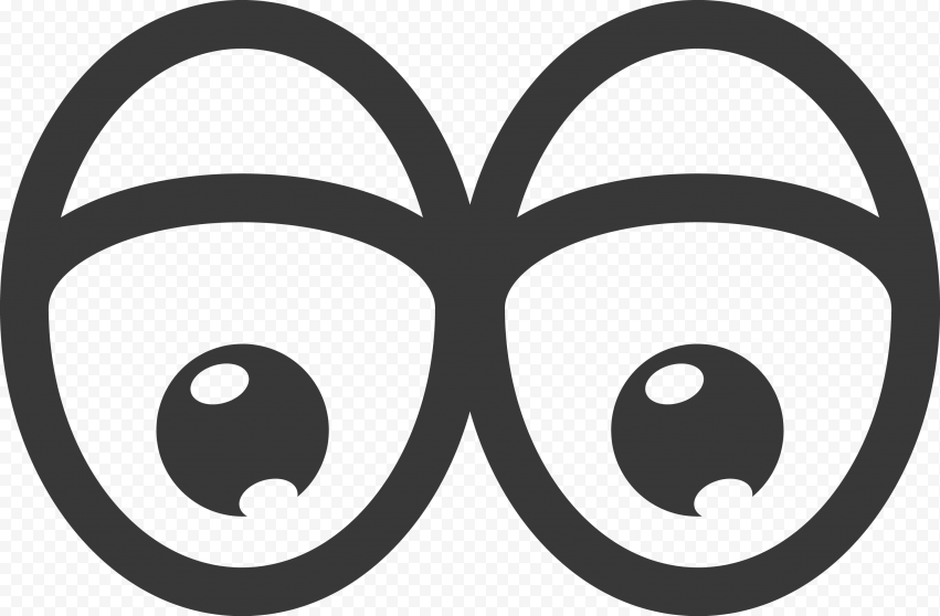 transparent cartoon eyes no background