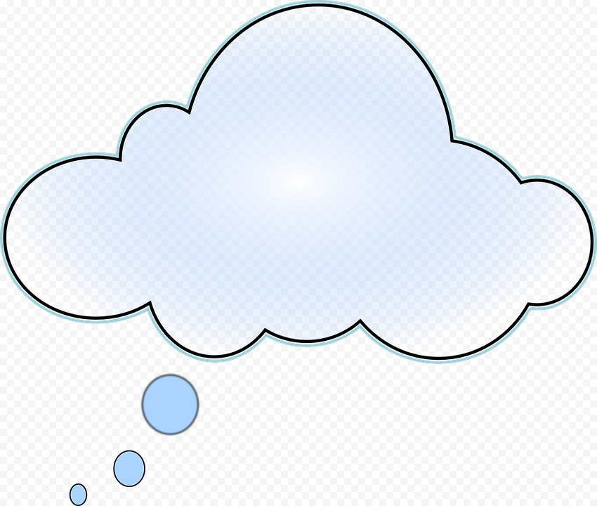 Thinking Cloud Png Obláčik, Transparent Png