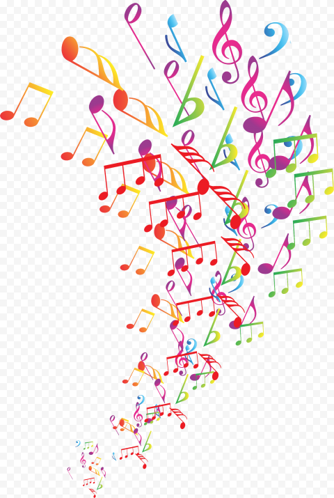 Assorted color musical note illustration, Microphone Sheet Music Musical note, music notes, electronics, text, branch png
