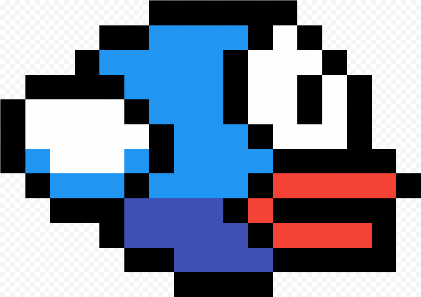 Flappy Bird Pixel Art PNG Background Image