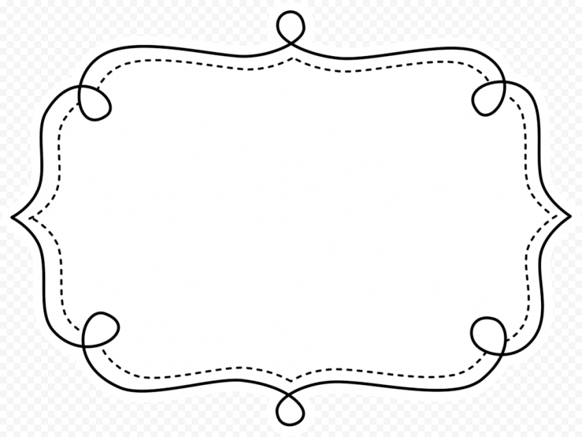 Decorative Text Box Frame PNG Image