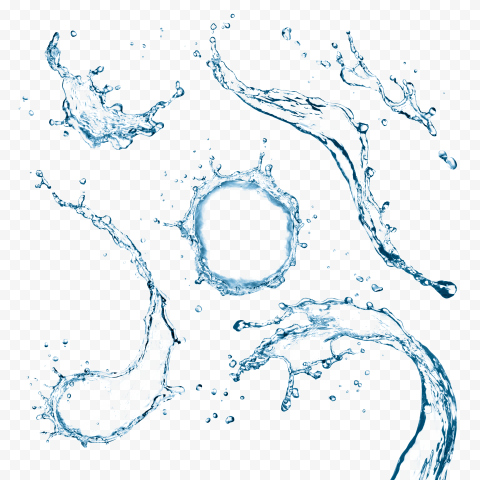 Blue Splash Water PNG Image