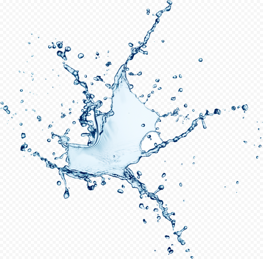 Blue Splash Water PNG HD Image