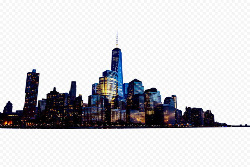 New York Cityscape Transparent Background