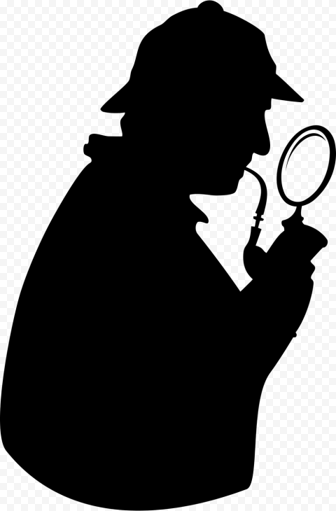 Detective Private investigator Magnifying glass, Magnifying Glass, monochrome, detective, desktop Wallpaper png