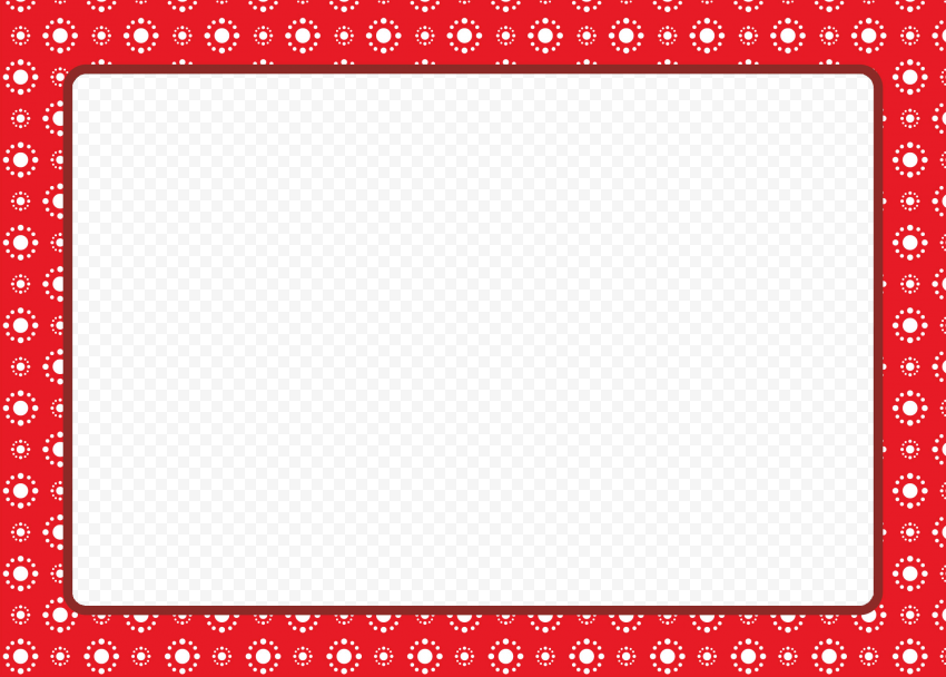 Red Christmas Frame Transparent Background