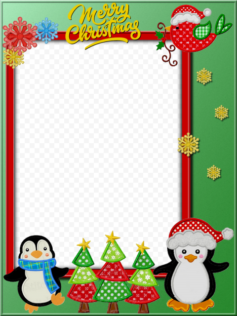 Santa Christmas Frame PNG HD