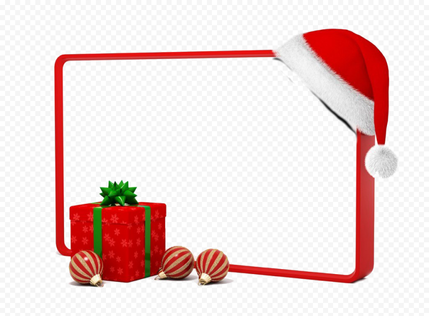 Square Christmas Frame PNG Photos