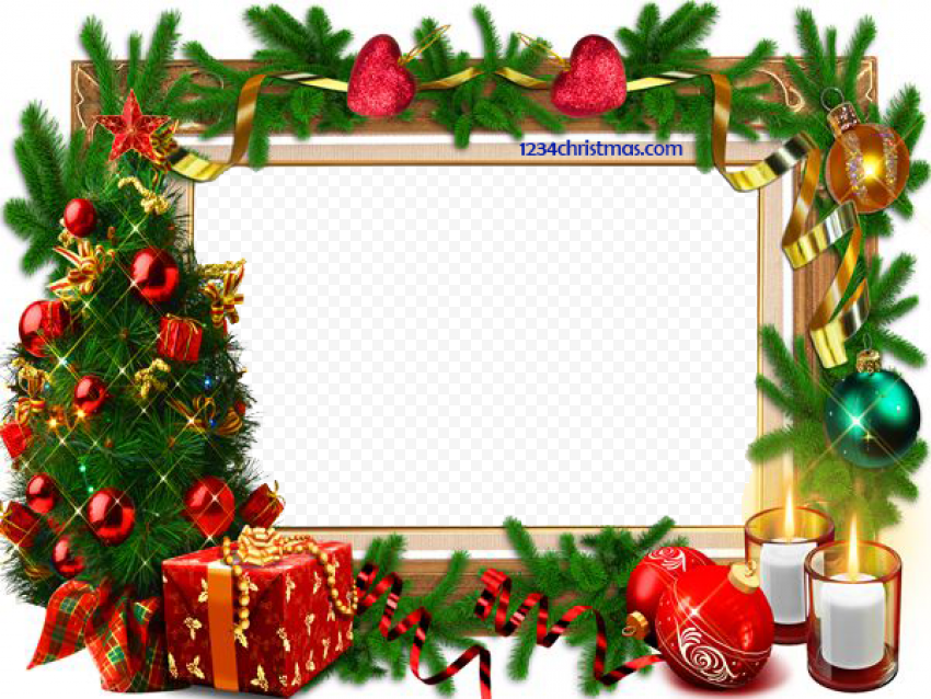 Square Christmas Frame PNG Picture