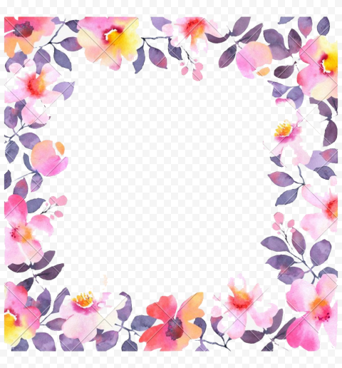 Square Christmas Frame Transparent Background